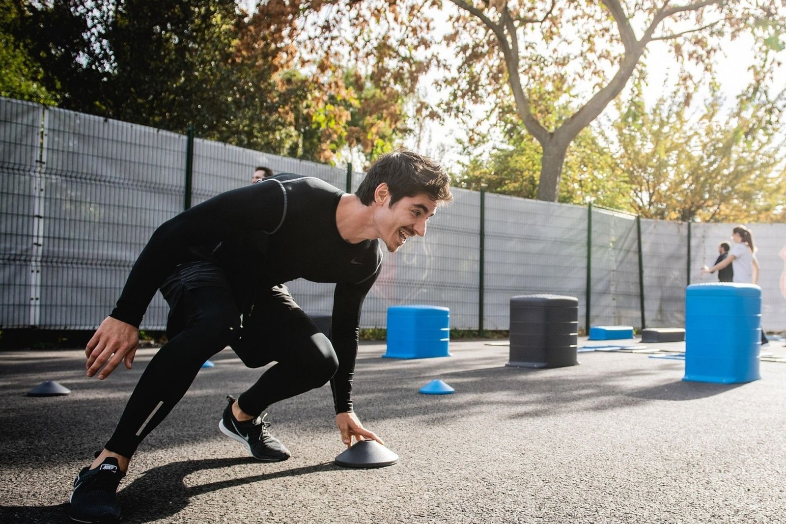 man running short distance exercise