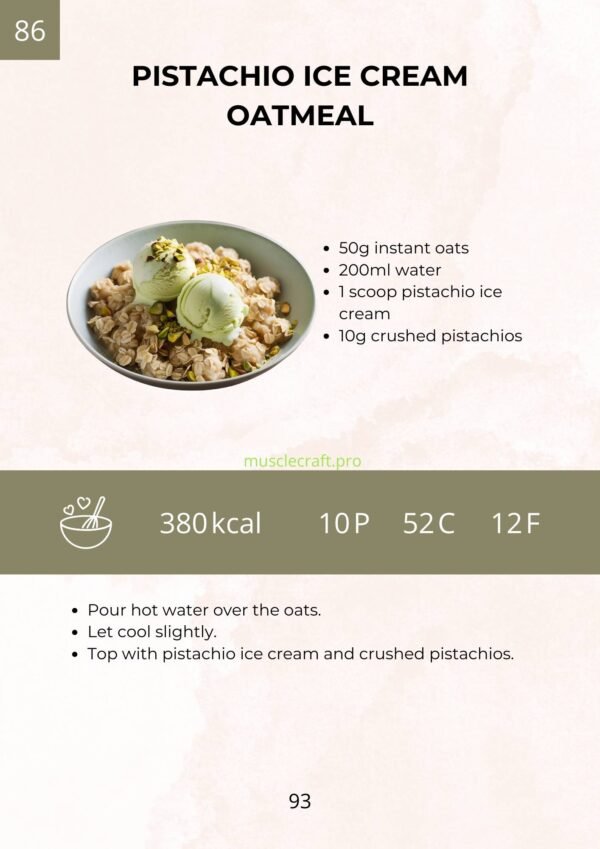 pistachio ice cream oatmeal recipe